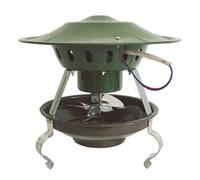 Ventilador de chimenea - Evacuador de humo para chimenea y caldera - Ventilador de ventilación de metal a prueba de polvo para casas de campo y bungalows - 80 W de potencia