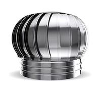 Ventilador de chimenea giratorio de acero inoxidable 304, turbina de ventilación para techo, resistente a la intemperie, robusto y duradero, ideal para chimeneas, almacenes y fácil de instalar (200