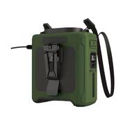 Ventilador De Cintura 10000 MAh Con 5 Velocidades Y Luz, 40 H Duración, Manos Libres, For Uso En El Cuello, Ideal For Exteriores, Trabajo, Viajes, Camping Mucho Tiempo Pinza Manos Libres(Green)