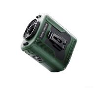 Ventilador de cintura alimentado por batería de 6000 mAh con clip para cinturón y flujo de aire turbo de 5 velocidades para una refrigeración personal constante (verde)