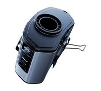 Ventilador de cintura para exteriores, recargable, 12000 mAh, clip de textura ABS, adecuado para viajes, camping, pesca, uso de velocidad ajustable