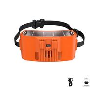 Ventilador de cintura portátil de 120 velocidades, ajustable, recargable, ligero, para camping, pesca, al aire libre, cintura recargable