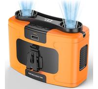 Ventilador de cintura portátil de 20000 mAh, ventilador personal con clip con batería recargable, refrigeración de 40 horas, 10 velocidades, 16000 rpm, ventilador de cuello con cinturón manos libres