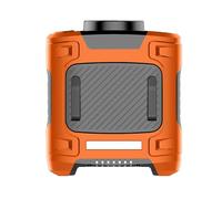 Ventilador de cintura portátil, ventilador de cintura personal recargable con luz, capacidad de batería de 5000 mAh, suministros para clima cálido para viajes, fitness, jardinería, trabajo