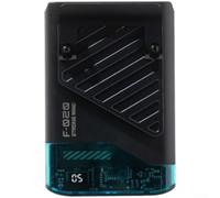 Ventilador de cintura recargable USB portátil con 5 velocidades y 4000 mAh para batería para acampar al aire libre, trabajo, silencioso, sin escobillas, ligero, cuello colgante, enfriador blanco (azul