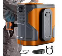Ventilador de cinturón con clip, unidad personal recargable Breeze con control de 100 velocidades y linterna integrada, dispositivo de flujo de aire manos libres para obras de construcción, senderismo