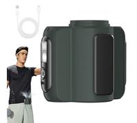 Ventilador de cinturón portátil - Sitios Refrigeración Exterior Camping | VentiladorRecargable 5000mAh Autonomía Lámpara Antorcha Integrada | Ventilador Personal Portátil Senderismo