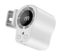 Ventilador de clip alto con cabeza ajustable para cinturón de cintura o colocación de escritorio, solución de refrigeración personal portátil para el hogar y la oficina (blanco)