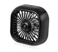 Ventilador de clip de ventilación de coche para cable, 3 velocidades de bajo ruido para mini enfriador de aire para luces LED coloridas, soporte de goma suave para salida de aire interior del