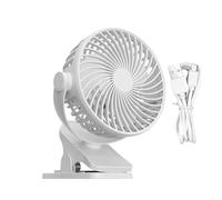 Ventilador de clip, dispositivo de refrigeración portátil recargable, ventilador de escritorio USB sólido, ligero, multifunción, pequeño, clip personal de flujo de aire ajustable para cochecito