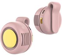 Ventilador de clip pequeño, mini ventilador silencioso portátil sin aspas, ventilador de clip de camisa de cintura de 3 velocidades, mini ventilador de remolino recargable por USB para viajes al aire
