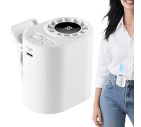 Ventilador de clip pequeño | Soplador de viento recargable de 100 velocidades - con pantalla LED - Ventilador de viaje - para coche, camping, oficina, cintura, camisa, dormitorio, escritorio, playa