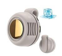 Ventilador de Clip Pequeño - Ventilador portátil sin aspas y manos libres con 3 velocidades ajustables, funcionamiento de bajo ruido, carga rápida de 1 hora y batería de 5 horas, enfriamiento white