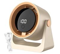 Ventilador de clip - Ventilador de mesa, ventiladores con pantalla digital recargable de 100 velocidades | Circulación de ángulo ajustable, pantalla digital | mesa recargable silenciosa ventilación