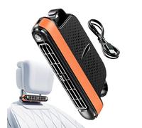Ventilador de coche con asiento trasero: enfriador de aire eléctrico portátil, potente de motor, flujo de ventilación horizontal y vertical para un enfriamiento rápido | Gadget práctico no