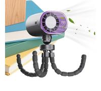 Ventilador de coche genérico, ventilador de 199 velocidades, diseño pulpo con pantalla LED | Pinza de coche orientable 360 grados con carga tipo C | para adultos estudiantes de viaje de oficina