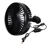 Ventilador de Coche Jinlaili Silencioso con Rotación 360° y 3 Velocidades Ajustables - Portátil para SUV, RV y Barco