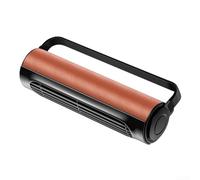 Ventilador de coche portátil con 3 velocidades ajustables, refrigeración de turbina para reposacabezas y respaldo del asiento trasero, motor sin escobillas e interfaz (marrón)