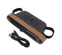 Ventilador de coche sin aspas para el asiento trasero, ventilador refrigerante con alimentación por USB y 3 velocidades, ventilador ajustable para el reposacabezas del asiento (Grano de madera)