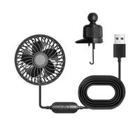 Ventilador de Coche USB para Lincoln Aviator MKS MKZ, Ventilador de Refrigeración 3 Velocidades Ventilador de Rejilla Silencioso Camión