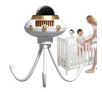 Ventilador de cochecito - Accesorio de refrigeración infantil sin aspas, unidad de flujo de aire flexible de pulpo espacial con ventaja de diseño seguro para los dedos, función de control de