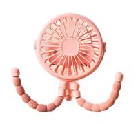 Ventilador de cochecito para bebé, silencioso, ventilador portátil con clip de trípode, ventilador de mano USB de pulpo, ventilador eléctrico recargable de luz nocturna -ni, para dormitorio de fice
