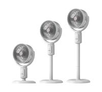 Ventilador de columna para habitación, Soplador de aire de 5 velocidades con temporizador - Ventilador de pie oscilante de altura ajustable recargable tipo C, para oficina, cocina, dormitorio, sala de
