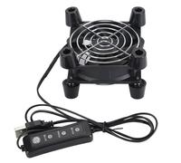 Ventilador de computadora de 80 mm USB USB sin escobillas Ventilador de enfriamiento silencioso Reemplazo de velocidad ajustable para consola de juegos de PC Black 3.15 x 3.15 x