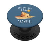 Ventilador de conchas marinas Seashell Collector Past Life Ocean Beach Sand PopSockets PopGrip Adhesivo