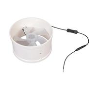 Ventilador de conducto compatible con PVC de 200 mm de fácil instalación, 12 V, 360 CFM, con interruptores incluidos para una ventilación sencilla en cobertizos, sótanos, baño, ventilador de