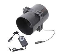 Ventilador de conducto de 12 cm para una ventilación óptima, incluye controladores de velocidad, 2 tubos de conducto y 8 tornillos en múltiples ajustes, rodamiento hidráulico