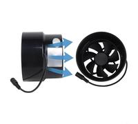 Ventilador de conducto de 12 V de 100 mm a 110 mm, extractor de escape de ventilación con flujo de aire de 110 m³/h, 39 dB de bajo ruido para baño, cocina, invernadero (salida de aire)