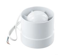 Ventilador de conducto en línea de 100 mm, 125 mm, 150 mm, extractor de aire para baño, cocina, ventilador de aire ABS de bajo ruido con protección térmica IPX2, acabado blanco (4 pulgadas)
