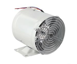 Ventilador de conducto en línea de 150 mm para extracción de humo de cocina con flujo de aire de 600 m3/h y cuerpo reforzado de metal para restaurantes y espacios comerciales (blanco)