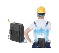 Ventilador de cuello colgante de 6000 mAh, mini enfriador, banco de carga móvil USB, ventilador de cintura