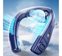 Ventilador de Cuello con Placa de Refrigeración Grande, Ventilador Silencioso Mini Aire Acondicionado, 360° Refrigeración con Flujo de Aire Trasero, 6000mAh USB Recargable para Mujer Viaje Oficina