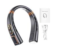Ventilador de cuello mejorado - 4000 mAh Ventilador de cuello portátil plegable, ventilador personal con enfriamiento de 5 velocidades | Regalos ventiladores USB para mujer mamá hombre papá cumpleaños