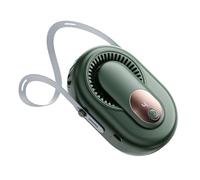 Ventilador de cuello personal - Ventilador de mano pequeño de 5 velocidades | Ventiladorr colgante de cintura de viaje con pantalla LED, herramienta de refrigeración recargable para niñas, niños,