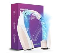 Ventilador de cuello portátil AI con 6 velocidades potentes, ventilador recargable USB-C de 8000 mAh, manos libres, ventilador de cuello de refrigeración de 360°, giratorio, ventilador personal ultra