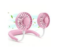 Ventilador de Cuello Portátil Recargable con Rotación de 360, Ventilador Personal Portátil con 3 Velocidades, 2000 MAh para Viajes y Actividades Al