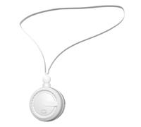 Ventilador de cuello portátil sin aspas, 3 velocidades, carga USB, ajustable, rotación de 360 grados, color blanco