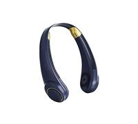 Ventilador de cuello portátil, ventilador personal portátil que funciona con baterías, recargable, diseño de auriculares, ventilador sin cuchillas alimentado por USB, verde, 5000 mAh (azul azul 9
