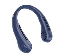 Ventilador de cuello recargable manos libres portátil sin aspas con pantalla LED, 5 velocidades 360 ° flujo de aire, ventilador de enfriamiento personal recargable por USB para hombres y mujeres