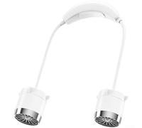 Ventilador de cuello recargable por USB, ventilador colgante sin aspas ajustable de 100 velocidades, motor silencioso sin escobillas, ventilador personal portátil para viajes, oficina, actividades al