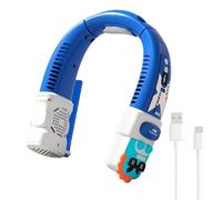 Ventilador de cuello refrescante - Pantalla digital de bajo ruido | Aire acondicionado de cuello portátil | para viajes Pesca Oficina Viaje Escalada Carretera Playa Adulto