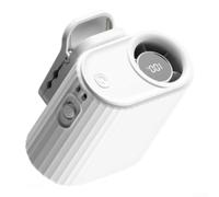 Ventilador de cuello, ventilador de cintura portátil con rotación de 360° y 5 velocidades ajustables, ventilador de refrigeración recargable de 3600 mAh para uso en cuello y hombros (blanco)