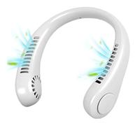 Ventilador de cuello, ventilador de cuello portátil, ventilador USB silencioso, manos libres, recargable, ventilador de cuello sin hojas, ventilador personal con 3 velocidades para deportes al aire