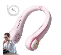 Ventilador de cuello - Ventilador personal sin aspas recargable por USB, dispositivo de flujo de aire silencioso, ventilador manos libres para alivio del clima cálido, trabajo, estudio, viajes