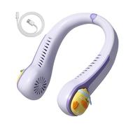 Ventilador de cuello: ventilador personal sin cuchilla recargable USB con 3 velocidades | Dispositivo de enfriamiento de clima cálido para actividades al aire de viaje a casa Diseño ligero y m