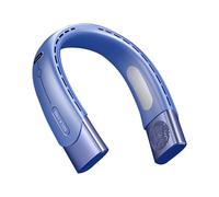 Ventilador de cuello YOBOLK de 3000 mAh, ventilador personal sin aspas ajustable 360, 3 velocidades, ventilador de refrigeración portátil.
